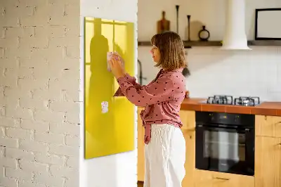 Magnetic writing board in light yellow