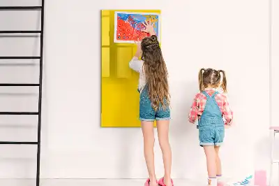 Magnetic writing board in light yellow