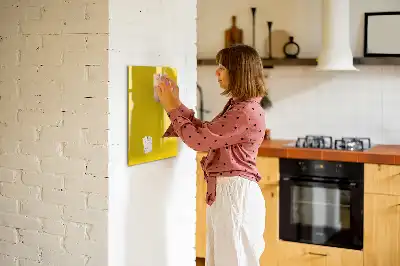 Magnetic writing board in light yellow