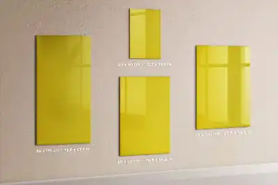 Magnetic writing board in light yellow