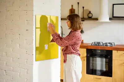 Magnetic writing board in light yellow