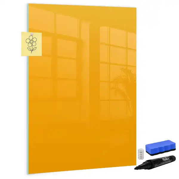 Magnetic erase board in gold yellow