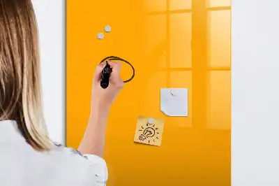 Magnetic erase board in gold yellow