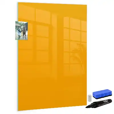 Magnetic erase board in gold yellow
