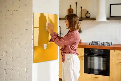 Magnetic erase board in gold yellow