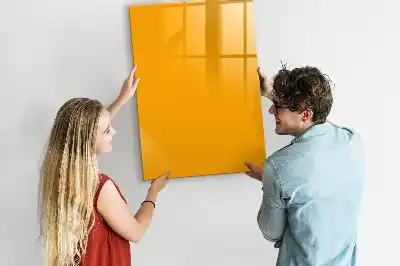 Magnetic erase board in gold yellow