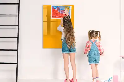 Magnetic erase board in gold yellow