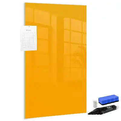 Magnetic erase board in gold yellow