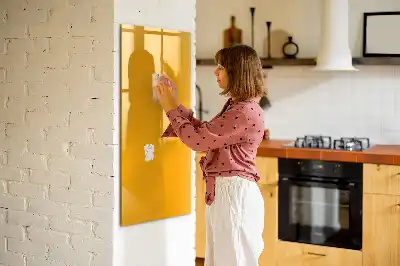 Magnetic erase board in gold yellow
