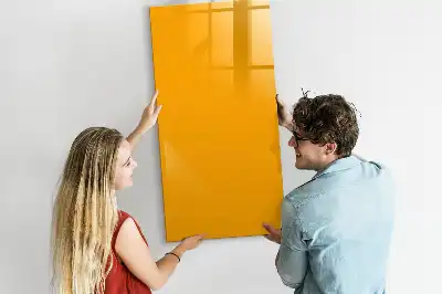 Magnetic erase board in gold yellow