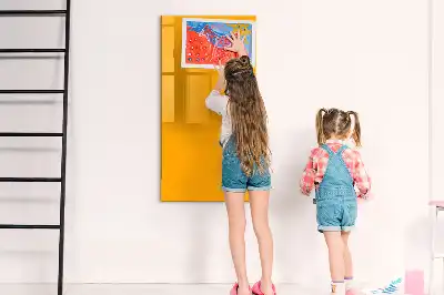 Magnetic erase board in gold yellow