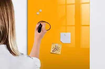 Magnetic erase board in gold yellow