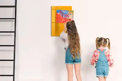 Magnetic erase board in gold yellow