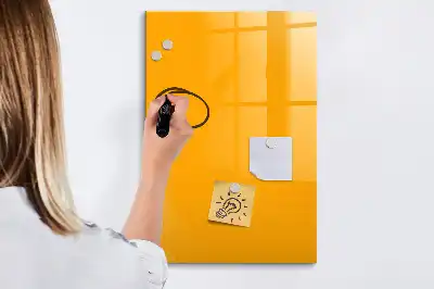 Magnetic erase board in gold yellow