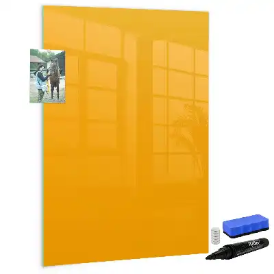 Magnetic erase board in gold yellow