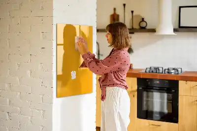 Magnetic erase board in gold yellow