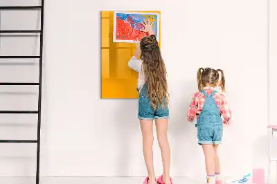 Magnetic erase board in gold yellow