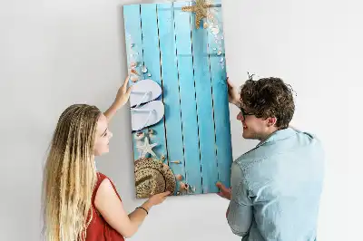 Magnetic writing board blue beach design