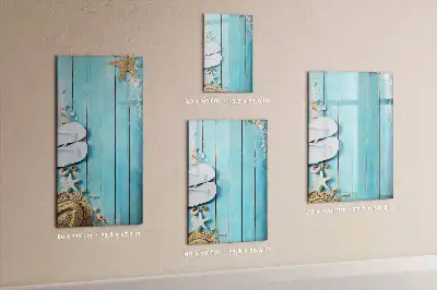 Magnetic writing board blue beach design