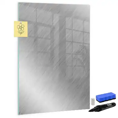 Magnetic dry erase board metallic shine finish