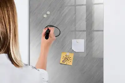 Magnetic dry erase board metallic shine finish