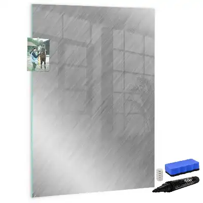 Magnetic dry erase board metallic shine finish