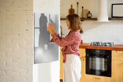 Magnetic dry erase board metallic shine finish