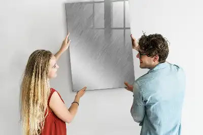 Magnetic dry erase board metallic shine finish