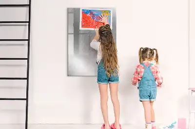 Magnetic dry erase board metallic shine finish
