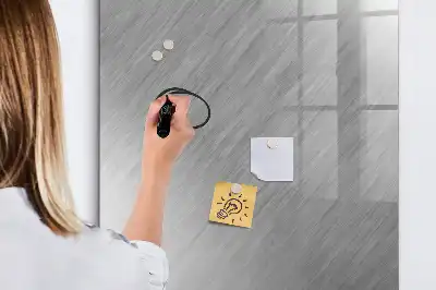 Magnetic dry erase board metallic shine finish