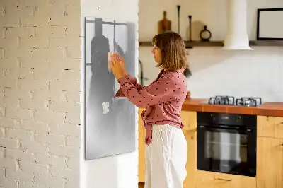 Magnetic dry erase board metallic shine finish