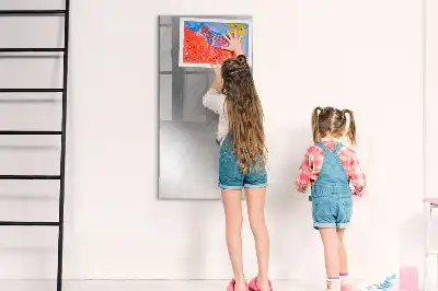 Magnetic dry erase board metallic shine finish