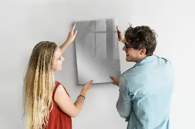 Magnetic dry erase board metallic shine finish