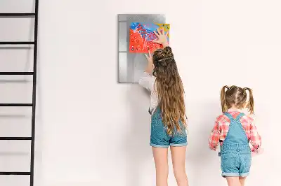 Magnetic dry erase board metallic shine finish