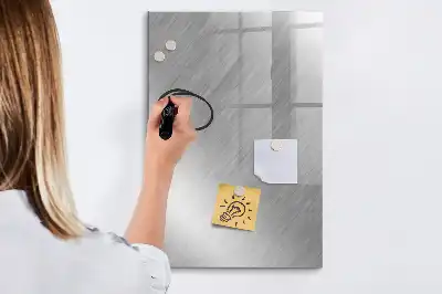 Magnetic dry erase board metallic shine finish