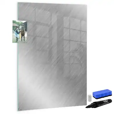 Magnetic dry erase board metallic shine finish