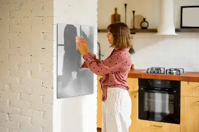 Magnetic dry erase board metallic shine finish