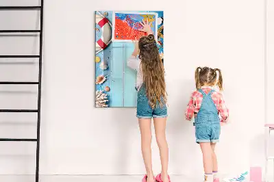 Magnetic erase board Beach lovers set