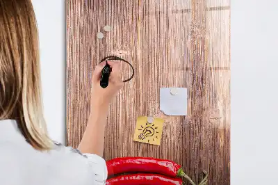 Magnetic erase board with wooden chili pepper design