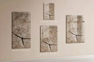 Magnetic dry erase board with a tree trunk cross-section design