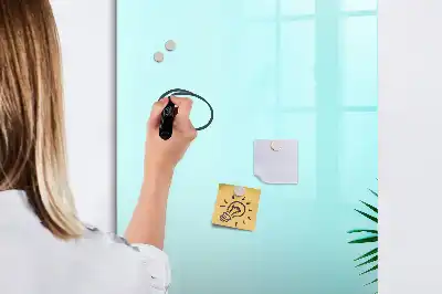 Magnetic writing board with exotic leaves pattern
