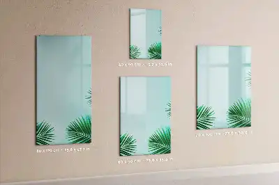 Magnetic writing board with exotic leaves pattern