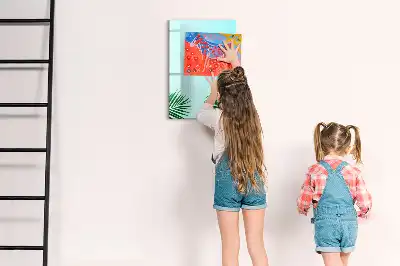 Magnetic writing board Exotic leaves