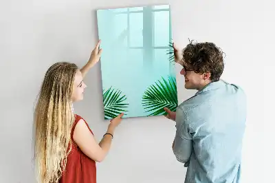 Magnetic writing board Exotic leaves