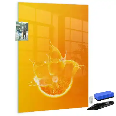 Magnetic writing board orange juice