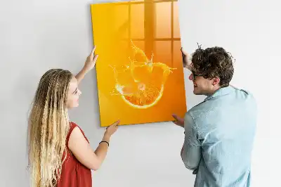 Magnetic writing board orange juice