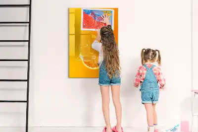 Magnetic writing board orange juice