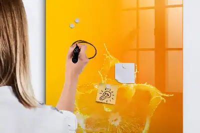 Magnetic writing board orange juice