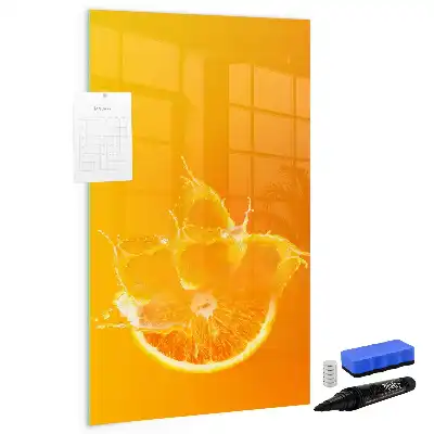 Magnetic writing board orange juice