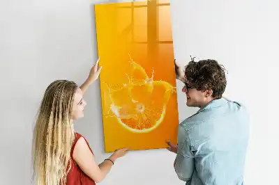 Magnetic writing board orange juice